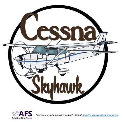 Thumbnail image of a coloring page with a Cessna 172 Skyhawk.