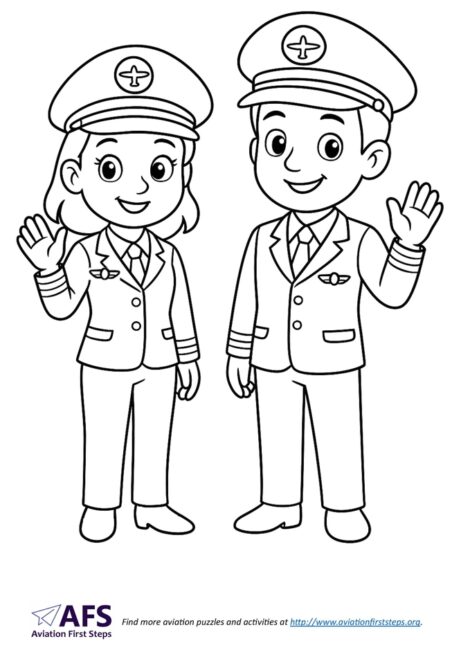 Coloring Page – Corporate Pilots – Aviation First Steps